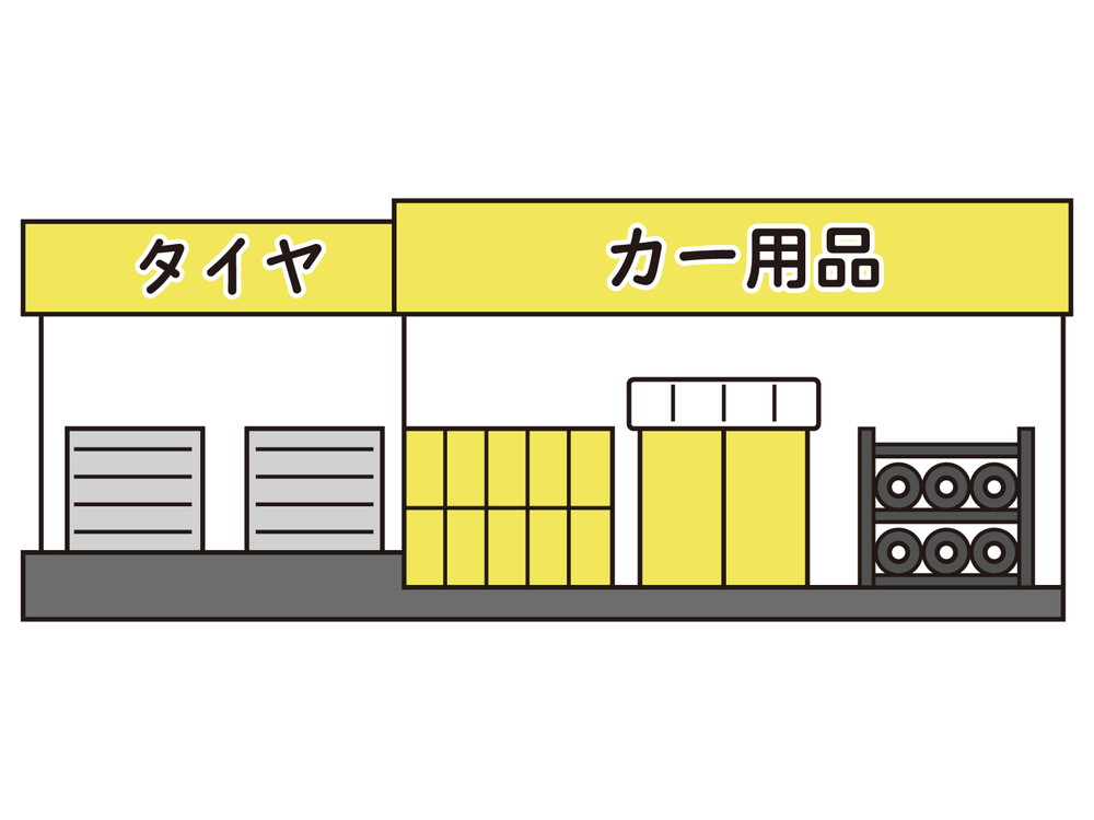 カー用品店のイメージイラスト